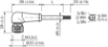 Picture of Andurikaabel PVC + pesa 90°, A-coded, (2m + M12 4-pin), SICK